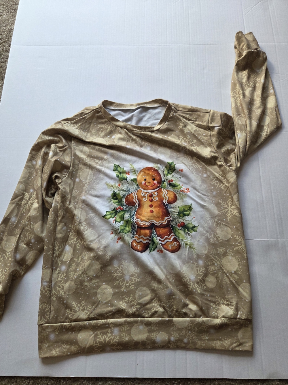 Christmas Gingerbread Man Sweatshirt‎ Cozy Festive Crewneck Unisex Heavy Blend™
